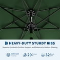 thumbnail image 3 of Yiwa 10ft Solar Patio Umbrella Offers a 3-Tier Design With Built-In Led Lights, Easy Crank And Push Button Tilt, Vented Top, And 8 Durable Ribs, Making It Ideal For Your Pool, 3 of 7