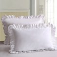 thumbnail image 4 of 100% Cotton Ruffle Pillowcase Ruffled Pillow Cover White Pillow Case, 4 of 5