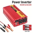thumbnail image 2 of CHUANK Car Vehicle Power Inverter 1500W DC 12V ToAC 110V 120V Converter 2 USB, 2 of 4