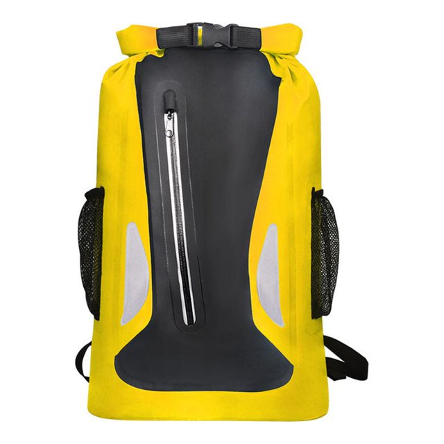 ruzhgo Sacs à Dos Imperméables Sac à Dos Imperméable Grande Capacité Large Application Sac Camping Randonnée Dérive Natation en Plein Air Jaune Jaune Jaune