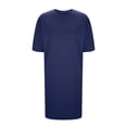 thumbnail image 4 of fatyb Robes d'Été 2025 pour Femmes Manches Courtes Décontractées Robes T-Shirt Col Rond Amples Unies Longues Robes, 4 of 6