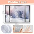 thumbnail image 5 of Window Insulation Kit Cuttable Transparent Film with Adhesive Straps Winter Reusable Window Plastic for Winterizing C, 5 of 5