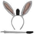 thumbnail image 1 of MOVTOTOP Ensemble de Costume d'Ne Gris avec Oreilles et Queue en Fil Doux pour Cosplay 1 Ensemble, 1 of 7