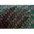 thumbnail image 4 of oneOone Cotton Silk Fabric Leaves Block Printed Fabric 1 Yard 42 Inch Wide, 4 of 4