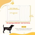 thumbnail image 3 of PawHut 30"- 45" Extra Wide Dog Gate with Double Locking System White, 3 of 10