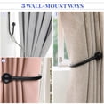 thumbnail image 4 of 4 Pcs Embrasses de Rideaux Crochets d'Embrasses de Rideaux Embrasses pour Rideaux Supports de Rideaux pour Mur Porte-Rideau Embrasses de Rideaux Montage Mural pour Salon, Chambre et Plus, 4 of 7