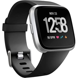 The bracelet de montre intelligent est compatible avec Fitbit versa Smartwatch, versa 2 et versa Lite se montres pour femmes et hommes(Black-S)