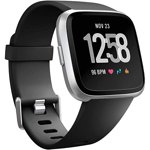 The smart watch strap is compatible with Fitbit versa Smartwatch, versa 2 and versa Lite se watches for women and men(Black-S)
