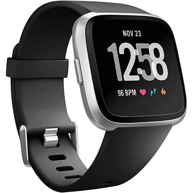The smart watch strap is compatible with Fitbit versa Smartwatch, versa 2 and versa Lite se watches for women and men(Black-S)