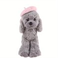thumbnail image 1 of LEEYNEER 1pc Cute Pet Beret Hat for Small Dogs & Cats - Adjustable Fixed Rope  Soft Comfortable Design  Black/Red/Pink  Stylish Photo Props for Costume Parties & Casual Attire  Dog Hats f, 1 of 6