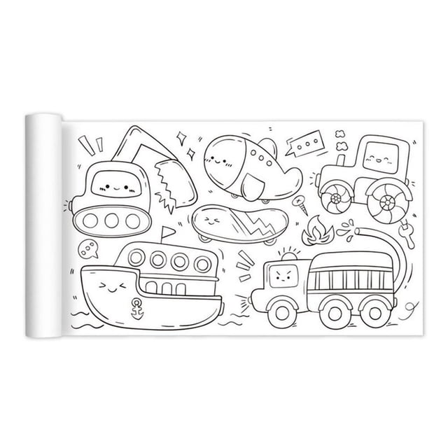 HLONK UOYOTT Children‘s Drawing Roll Creative Hand-painted Painting Paper Graffiti S D Heat
