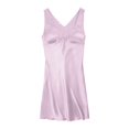 thumbnail image 5 of B91xZ Chemise de Nuit Sans Manches pour Femmes, Col Rond, Bretelles Spaghetti, Dos Nageur, TG Violet, 5 of 5