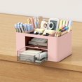thumbnail image 2 of Desk Organizers and Accessories Desk Organizer with 2 Drawer Multi Functional Pencil for Desk Desk Organizers and Accessories with 5 Compartments Drawer for Office with Study Supplies, 2 of 6