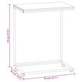 thumbnail image 4 of vidaXL Table d'Appoint avec Roulettes Noir 55x35x70 cm Bois Manufacturé, 4 of 4