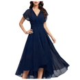 thumbnail image 1 of Ketyyh-chn99 Robes Grande Taille pour Femmes Robe Mini Robe de Fête Robe T-shirt Décontractée Robes à Manches Longues Robe Boho de Plage Bleu Marine,G, 1 of 5