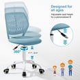 thumbnail image 4 of Homy Casa Standing Desk Stool Ergonomic Adjustable Office Chair with Swivel Base and Rolling Casters for Home Office Study Room and Flexible Workspaces, 4 of 5