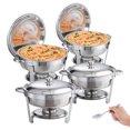 thumbnail image 1 of VEVOR Ensemble de Plats à Friction pour Buffet, 6 Qt Lot de 4, Réchaud en Acier Inoxydable avec Poêle Pleine Grandeur, Réchaud Rond de Restauration avec Couvercle Support de Poêle à Eau Support de Carburant Couvercle Support Cuillère, pour au Moins 6 Personnes Chacun, 1 of 9