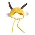 thumbnail image 1 of Hand Woven Pet Hats Handmade Yarn Cute Design Two Sizes Cats Dogs Small Animals Party Costumes Photography Props, 1 of 4
