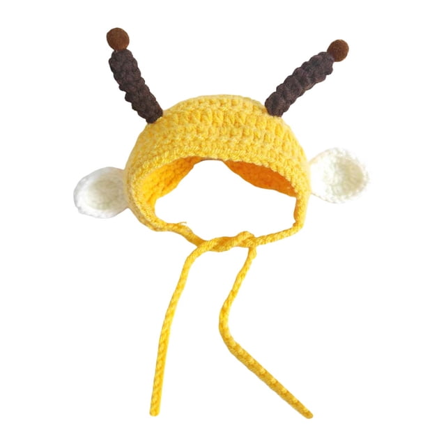 Hand Woven Pet Hats Handmade Yarn Cute Design Two Sizes Cats Dogs Small Animals Party Costumes Photography Props