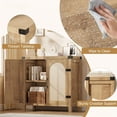 thumbnail image 4 of Kojooin 29.9 in Small Rattan Buffet Cabinet with Storage, Coffee Bar Sideboard with Drawer and Adjustable Shelves, 4 of 6