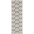 thumbnail image 1 of Safavieh Courtyard Blue Indoor Outdoor Rug - Runner 2'3" x 8', 1 of 5