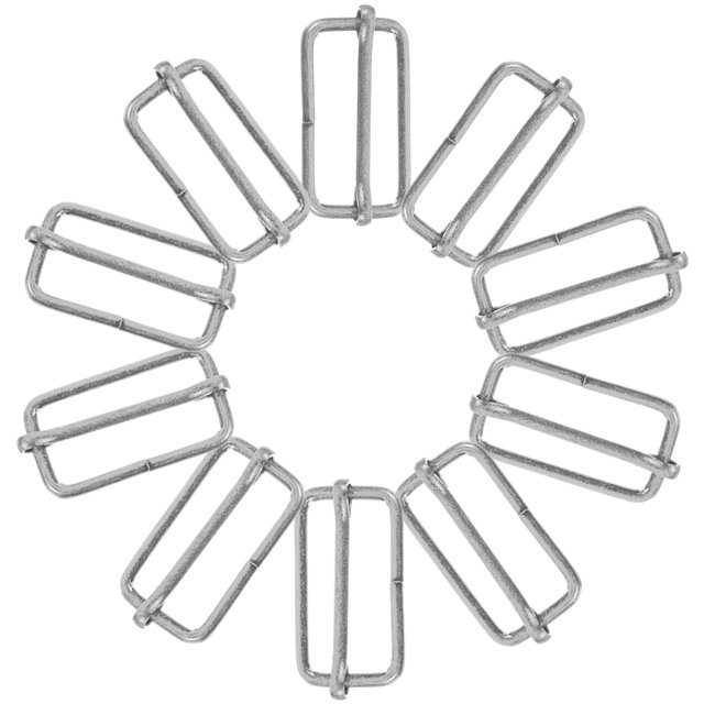 SHISUYAN 20PCS Slide Belt Connection Roller Buckles Bag Strap Adjustable Metal Pin Buckles for Backpack Suitcase Clothes (Silver)