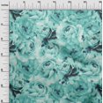 thumbnail image 3 of oneOone Polyester Spandex Dusty Teal Green Fabric Floral Craft Projects Decor Fabric Printed By The Yard 56 Inch Wide, 3 of 4