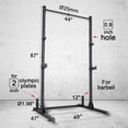 thumbnail image 2 of TOYTEXX 800 lb Capacity Power Rack with Pull-Up Bar, 2" x 2" Steel Squat Rack Cage, 26 Adjustable Positions, Includes 4 J-Hooks for Strength Training and Home Gym Workouts, Black, 2 of 6