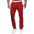 thumbnail image 2 of Ketyyh-chn99 Pantalon de Pyjama pour Homme Mode Pantalon Ample Pantalon Décontracté en Lin Pantalon Athlétique Coupe Ajustée Rouge,2TG, 2 of 5