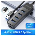 thumbnail image 2 of Type C USB A 4 Ports HUB USB Type C vers USB 3.0 Répartiteur Multiport Transfert Haute Vitesse, 2 of 7