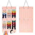 thumbnail image 2 of Pink Hair Bows Holder Wall Hanging Hair Bows Organizer with Double Rope Durable Felt Hair Clips Storage Display Hanger Hair Accessory for Girl Baby Room Decor, 2 of 10