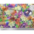 thumbnail image 3 of Soimoi Poly Georgette Fabric Animal Skin & Tropical Flower Decor Fabric Printed Yard 42 Inch Wide, 3 of 3