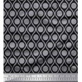 thumbnail image 1 of Soimoi Moss Georgette Fabric Dot & Ogee Damask Print Sewing Fabric Yard 42 Inch Wide, 1 of 3