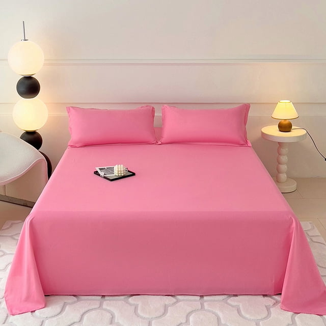 Aodebiao Solid Color Sheets , polyester, 98x91in, washable, colorfast, soft, right-angle layout, fits various beds, matches home styles