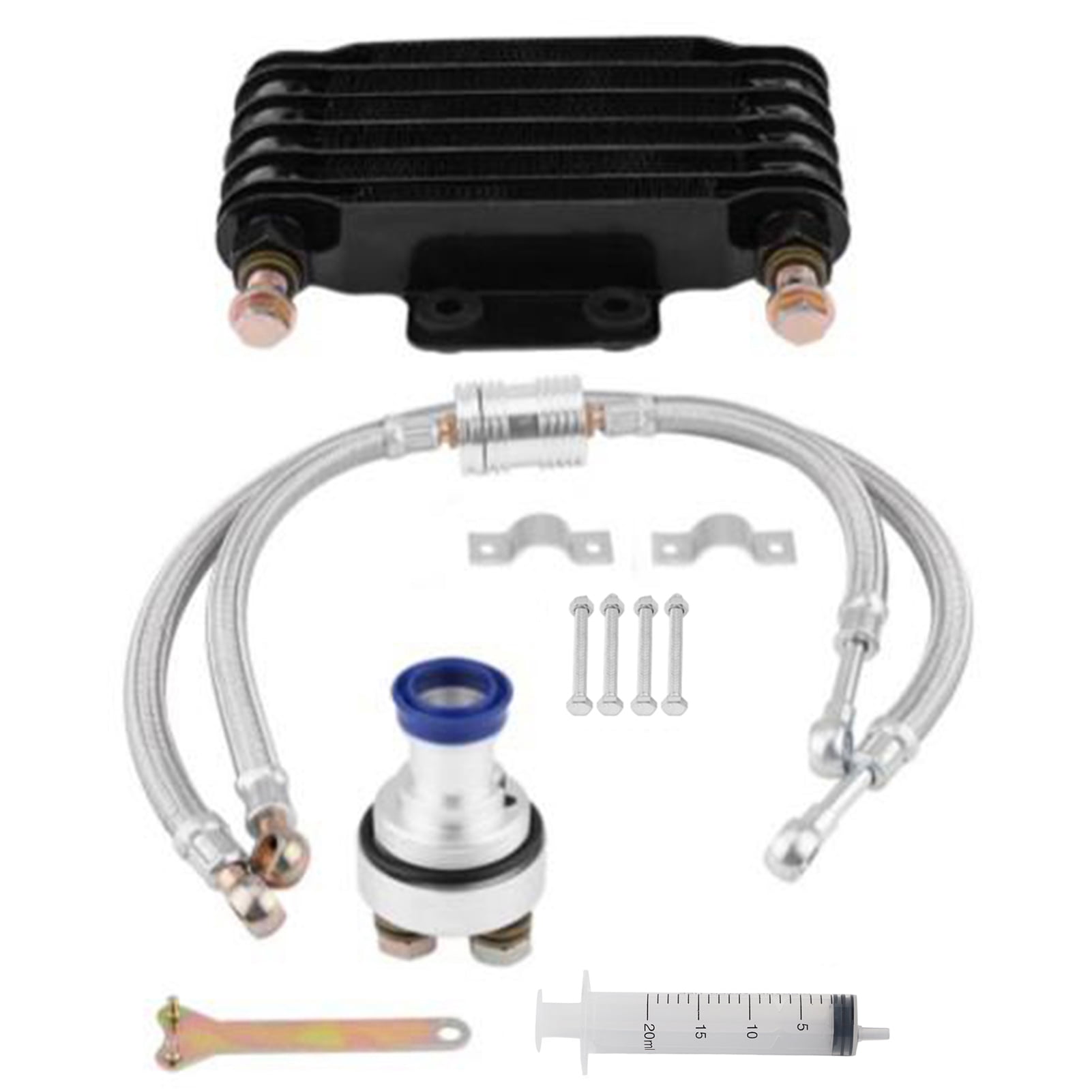 Oil Cooler, Kit For Cooler Oil Cooling Transmission Oil Oil Cooler Cooling Oil Cooler Radiator Easy Use  Durability Cooler Kit  For Car