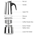 thumbnail image 2 of Electric coffee maker,Filter Pot European Pot European Coffee Stainless Steel Coffee Mocha Stove Espresso Maker Portable Mocha Coffee Maker Stove Espresso Filter Portable Mocha Stove Siuke, 2 of 5