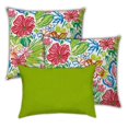 thumbnail image 1 of Joita Oreiller Intérieur/extérieur Tropical Islands - Tissu Polyester Vert (Lot de 3), 1 of 5