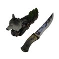 thumbnail image 4 of Spirit Wolf Couteau Fantaisie Décoratif avec Support Peint à la Main, 4 of 4