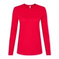 thumbnail image 1 of Bella Canvas Womens Jersey Long Sleeve Tee, XL, Red, 1 of 3