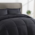 thumbnail image 2 of Nestl Reversible Comforter Set, Queen/Full Comforter Set, Black/Grey, 2 of 6