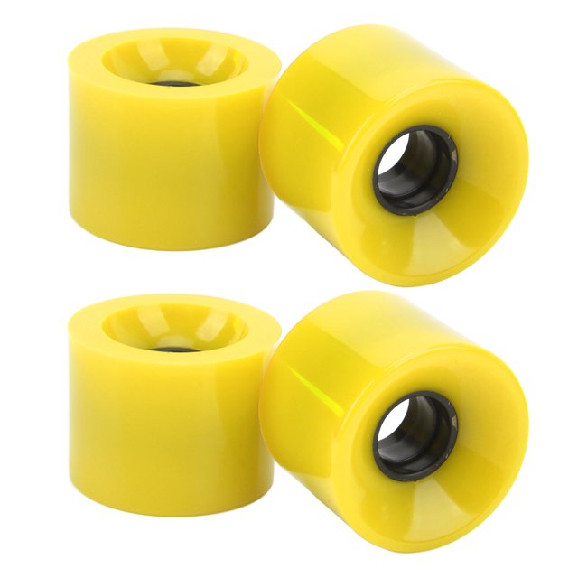 Roues de Planche à Roulettes, Matériau PU Haute Résistance Résistant à l'Usure Roue de Planche de Surf Stabilité Pièces de Rechange pour Rampe Trottoir Route en Ciment Noir,Jaune,Bleu,Rouge
