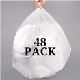 thumbnail image 2 of Clear Plastic Leak Proof Kitchen Waste Basket Garbage Bags, 48 Pack, 2 of 3