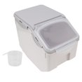 thumbnail image 2 of Airtight Rice Storage Container, Dustproof Bulk Food Container Bin Environmental Material  Plastic Storage Bins with Leak Proof Lid for Rice Flour Cereal Pet Food Storage, 2 of 8