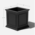 thumbnail image 2 of Veradek Brixton Cube 20" Planter Black, 2 of 9