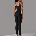thumbnail image 4 of AherBiu Workout Bodysuits for Women Sleeveless Square Neck Ribbed Slim Yoga Jumpsuits Joggers Rompers, 4 of 6