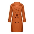 thumbnail image 3 of Soki Women's Long Double-Breasted Trench Coat Fall Winter Jacket with Belt, 3 of 5