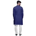 thumbnail image 3 of Atasi Button Down Asymmetrical Kurta For Men Solid Long Sleeve Kurta For Men, 3 of 6