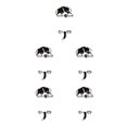 thumbnail image 2 of Youkk Water Proof Dark Wall Stickers For Light Switches Wide Application Wall Decals 003 5Set, 2 of 6