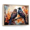 thumbnail image 2 of Designart Corbeau art Mural Encadré Surdimensionné, art Mural Encadré Corbeau, Renaissance du Royal Corbeau I, art Mural Encadré Moderne Bleu Naturel, Cadre Couleur Brun Naturel 40x30 Pouces, 2 of 5