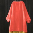 thumbnail image 4 of 2025 Robe Chemise à Boutons Ample Unie pour Femmes Grande Taille Longue Hauts Texturés pour Femmes Robe Habillée, 4 of 4